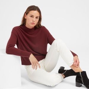 EVERLANE The Cashmere Raglan Mock Neck Sweater